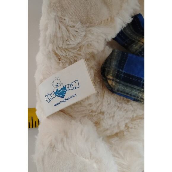 🎄 ❄️Plush Winter Teddy Bear 🧸 Blue Plaid Hat & Scarf ✨ 8" Holiday Decor - Picture 8 of 10